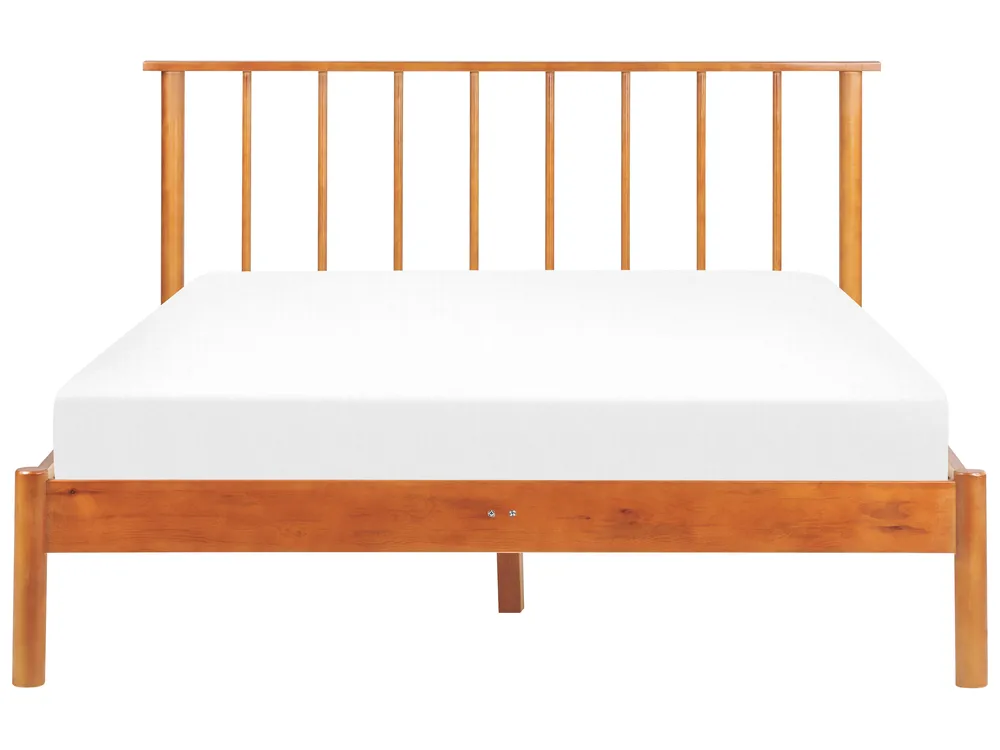 Bett mit Lattenrost Kiefernholz BARRET 140 x 200 cm Braun_875129