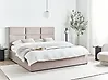 Bett mit Stauraum LAGORD Stoff Taupe 180 x 200 cm