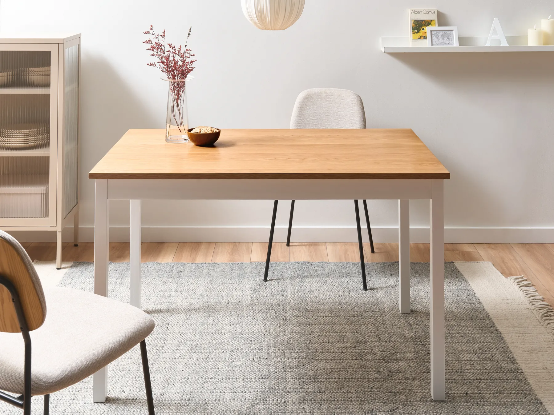 Dining Table HOUSTON Light Oak 125 cm 75 cm_1070958