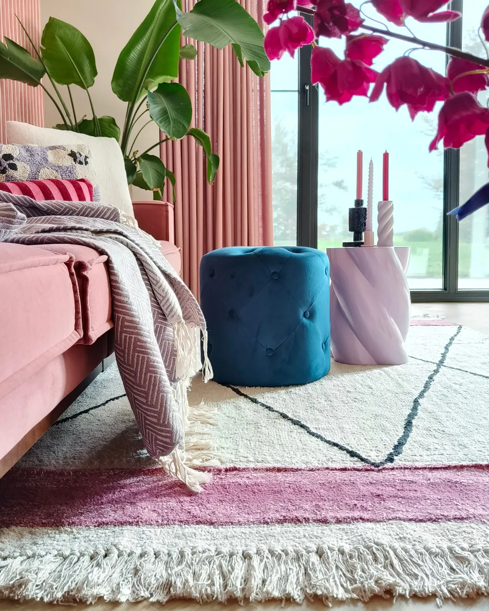 Vloerkleed AFSAR Lichtbeige 160 x 230 cm Katoen_937642
