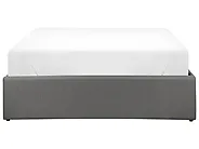 Ottoman Bed without Headboard DINAN Fabric Dark Grey 120 x 200 cm (EU Small Double)_1187447