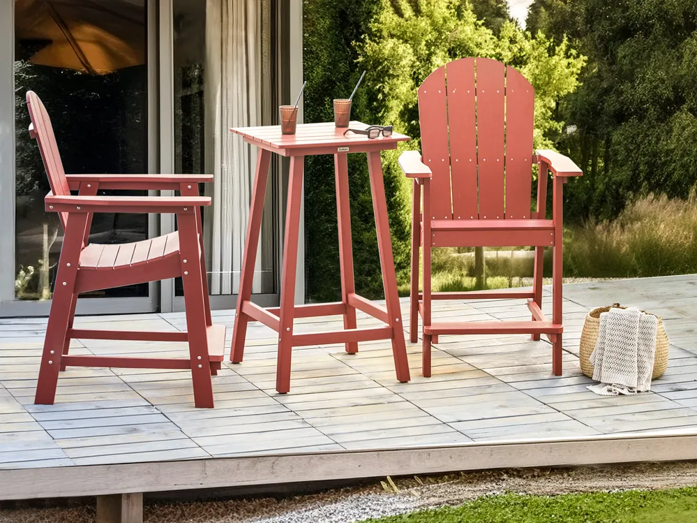 Bistro Set ADIRONDACK Rot