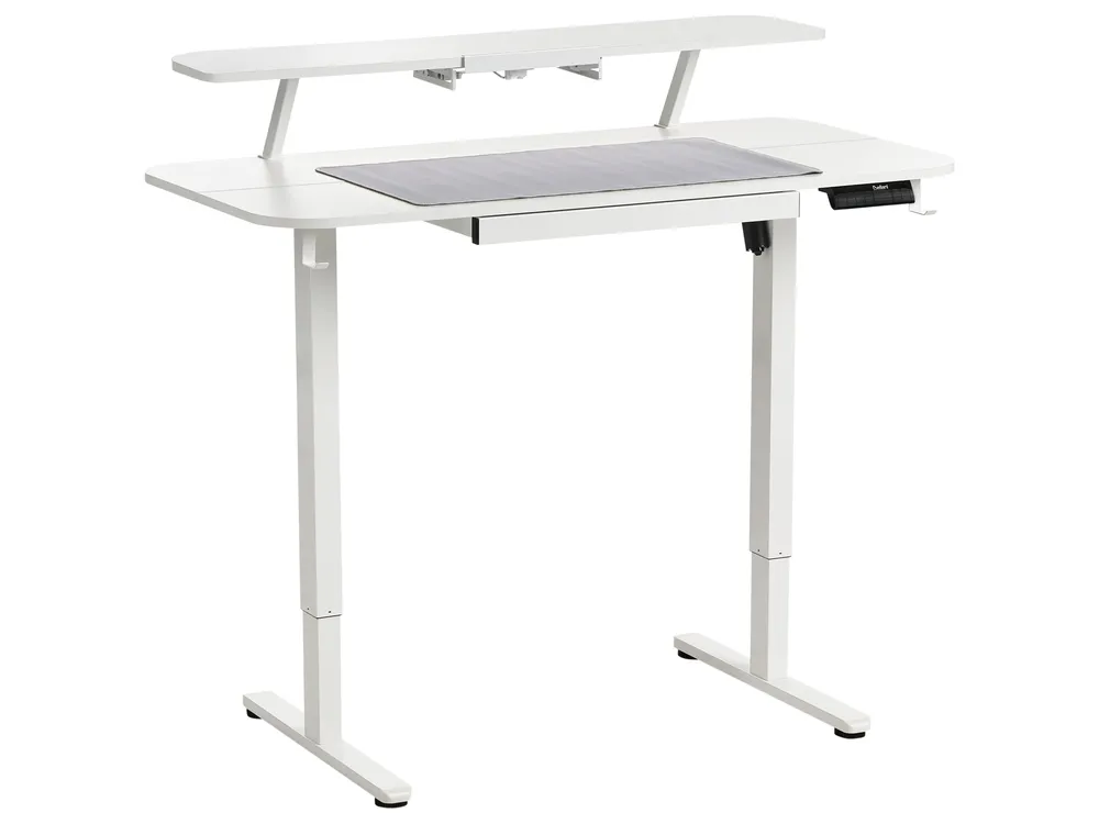 Electric Adjustable Standing  Desk WILBANKS White 120 cm 60 cm with USB Port