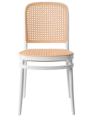 Gartenstuhl 4er Set PLOSE Weiß / Beige_997439