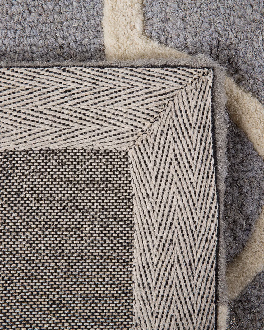 Rug SILVAN Light Grey 140 x 200 cm Wool_674692