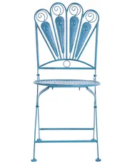 Bistro Set klappbar PAVIA Metall Blau_1046300