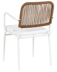 Set mit 4 Stühlen und Sitzkissen TACENO Metall Weiß_1007761