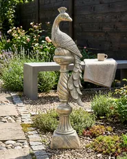 Gartenfigur HAARBY Pfau Gold_1072972