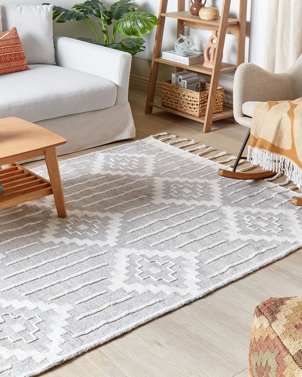 Outdoor Rug TABIAT Grey 160 x 230 cm