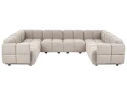 U-förmiges Modulsofa 8-Sitzer MAKSABERG Stoff Beige_1133461