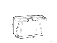 Schreibtisch FRISCO 120 cm 50 cm mit Stauraum Weiß_810355