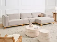 Ecksofa 5-Sitzer VENG Stoff Hellbeige linksseitig_1009676