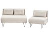 Sofa Set 3-Sitzer VESTFOLD Stoff Hellbeige