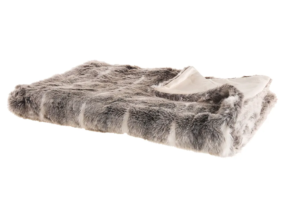 Kuscheldecke TADDART Stoff 150 x 200 cm Braun
