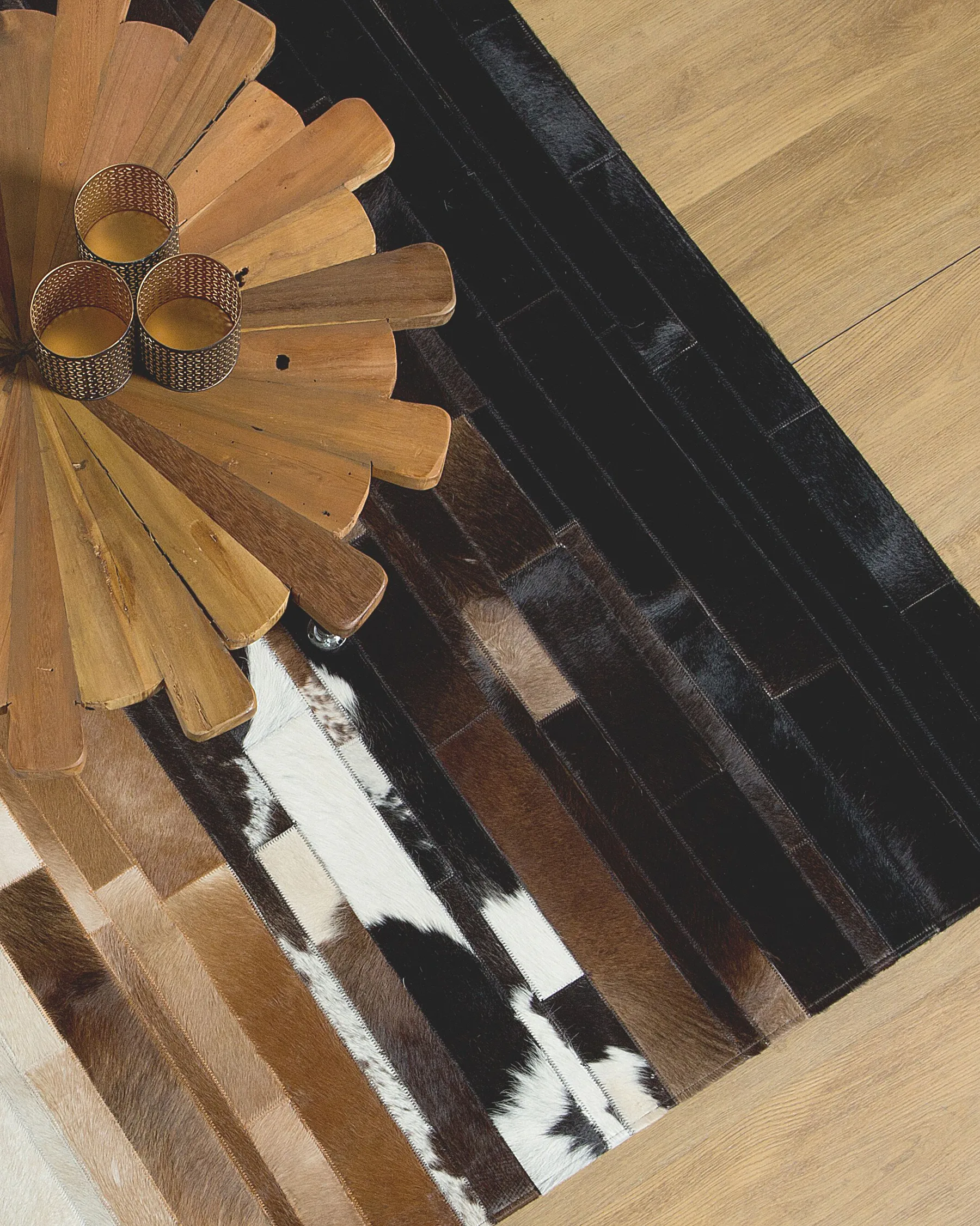 Teppich DALYAN Braun 140 x 200 cm Echtleder_689299