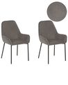 Esszimmerstuhl 2er Set LOVERNA Cord Grau