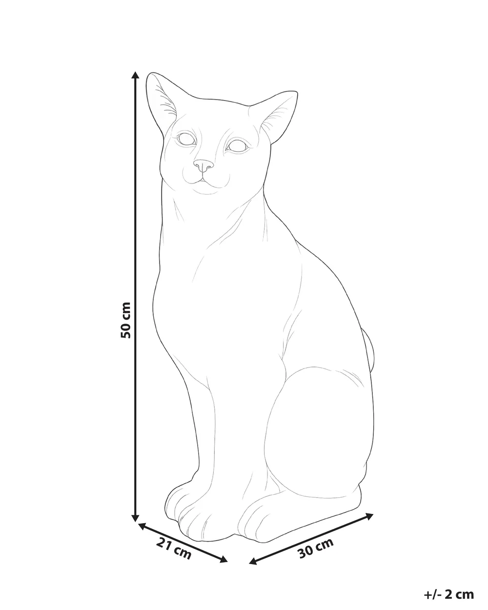 Gartenskulptur OFFIDA Katze Beige_1054765