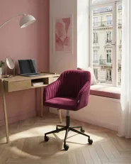 Desk Chair VENICE Velvet Burgundy_1065739