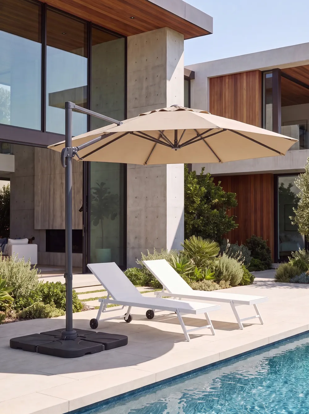 Ampelschirm 294 cm SAVONA Sandbeige