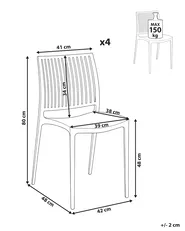 Gartenstuhl 4er Set ILLUMANI Beige_1077504