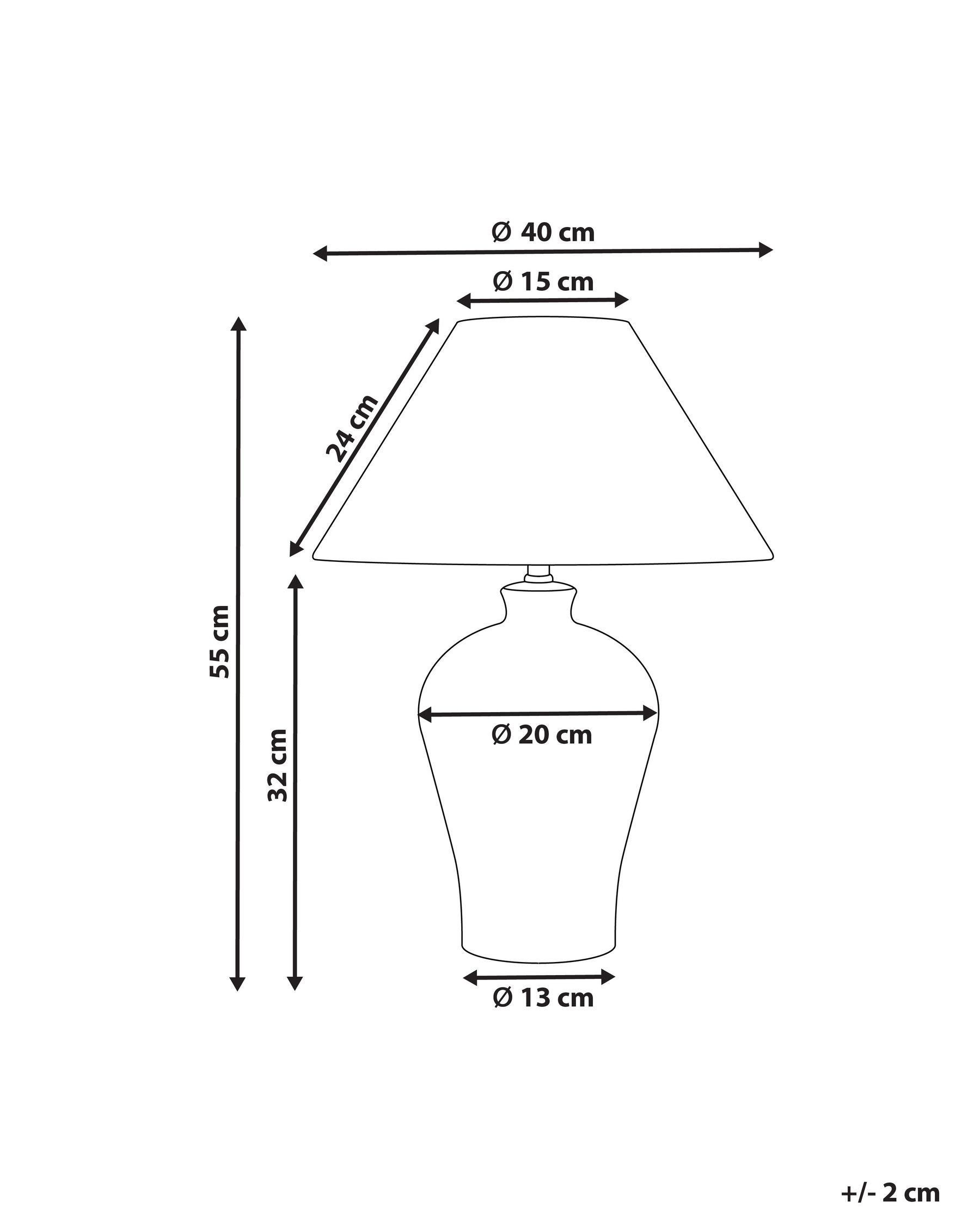 Tischlampe MAGROS Porzellan Weiß / Blau_882984