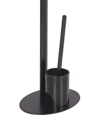 Toilettenpapierhalter mit Bürste SARTO Metall Schwarz_821974