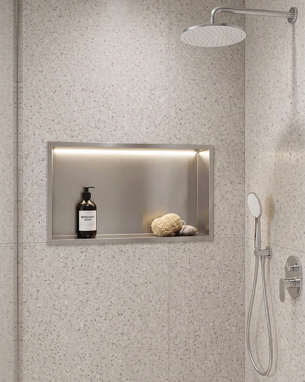 Shower Niche ITAIPU LED Metal Silver