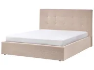 Ottoman Bed LORIENT Boucle Beige 160 x 200 cm (EU King Size)_1040249