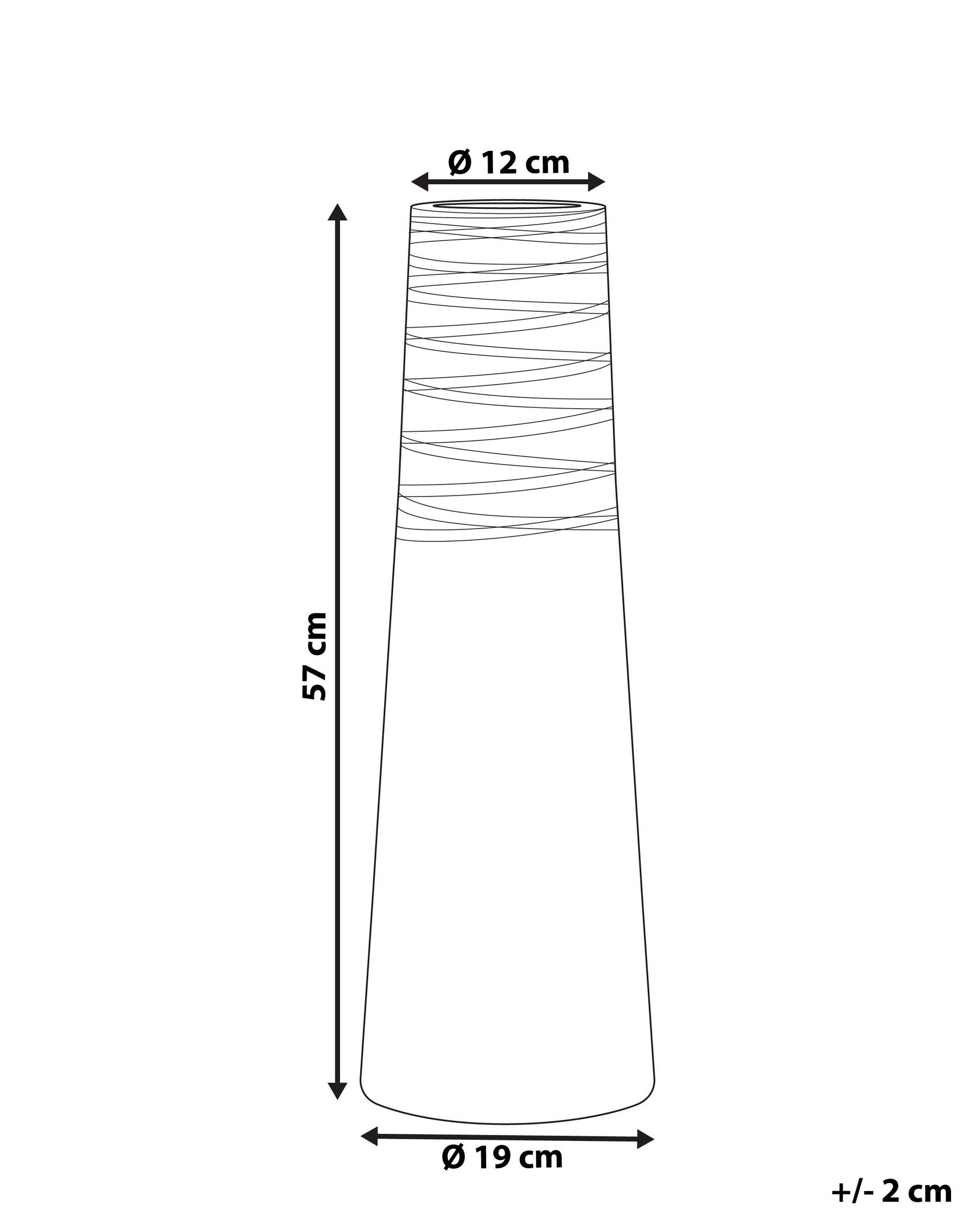 Dekovase TARRAGONA 57 cm Keramik Weiß_791547
