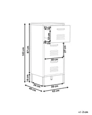 Storage Unit WOSTOK Metal Peach Pink_812100