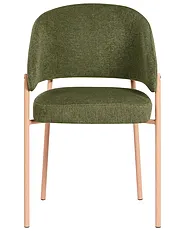 Set of 2 Dining Chairs ZANE Fabric Green_1161002