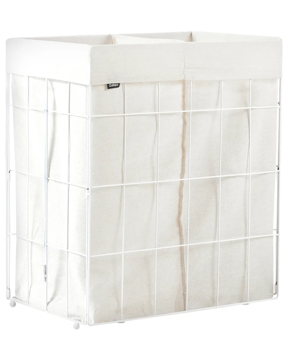 Laundry Basket with Lid APOTERI Metal White 100 L_1063728