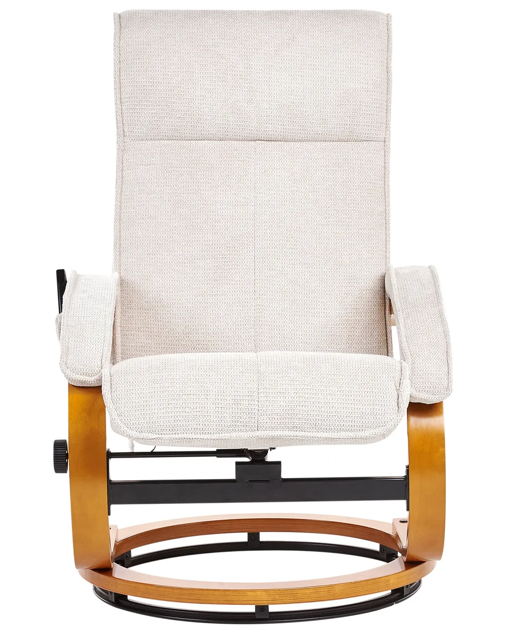 Massage Chair HERO with Footstool Fabric Light Beige_964732