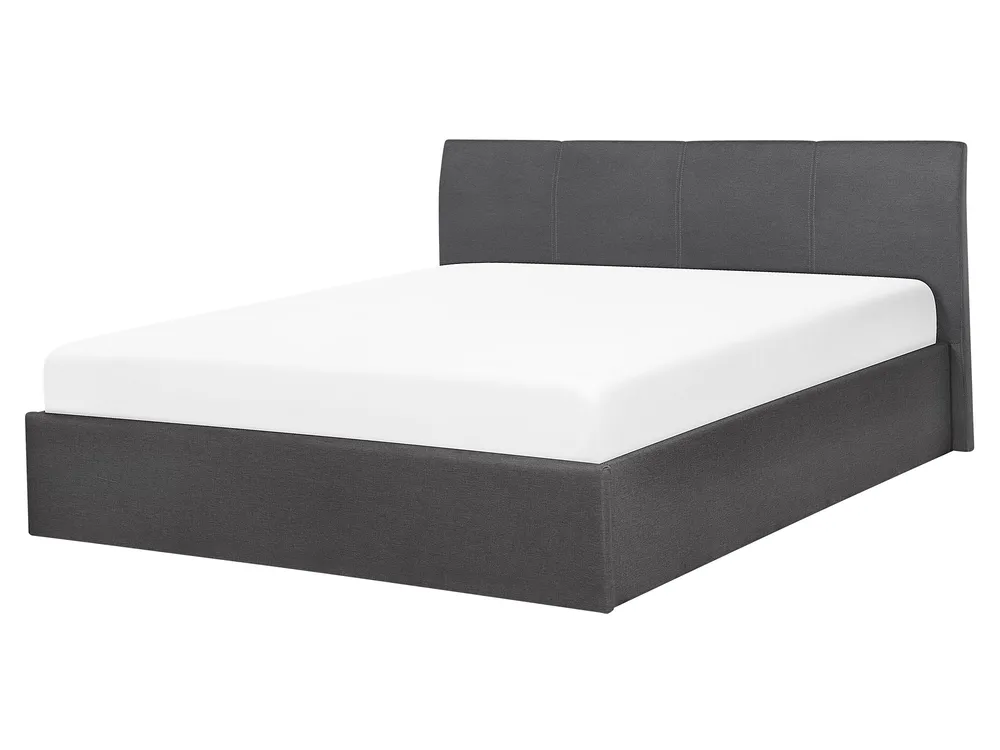 Krevet s prostorom za pohranu ORBEY Sivi 160 x 200 cm_767997