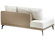 Corner Sofa 3 Seater MYKEN Fabric Off-White Left Hand_939616