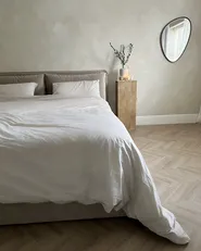 Postelja s prostorom za shranjevanje BAJONNA Žamet Bež 160 x 200 cm_915674