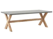 Garden Dining Set 6 Seater SUSUA/OLBIA with Cushions Concrete Light Brown_824710