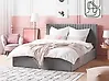 Bett mit Stauraum VION Samtstoff Grau 160 x 200 cm