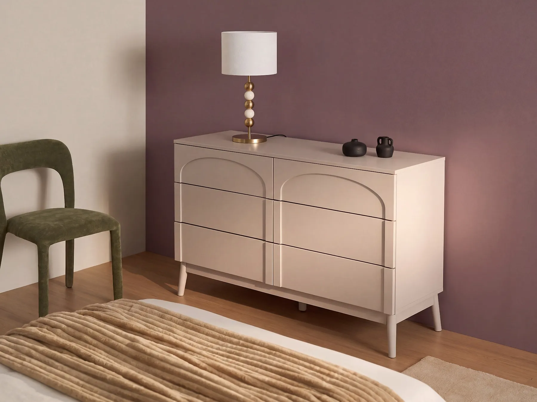 6 Drawer Chest BOULIA Light Beige_1169116