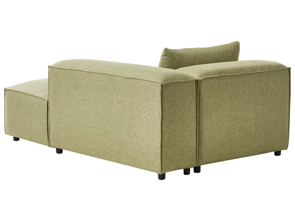 Linksseitige Chaiselongue BRANDE Stoff Hellgrün_1023621