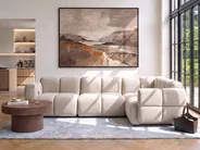 Modul Ecksofa 4-Sitzer MAKSABERG Stoff Beige linksseitig_1133616