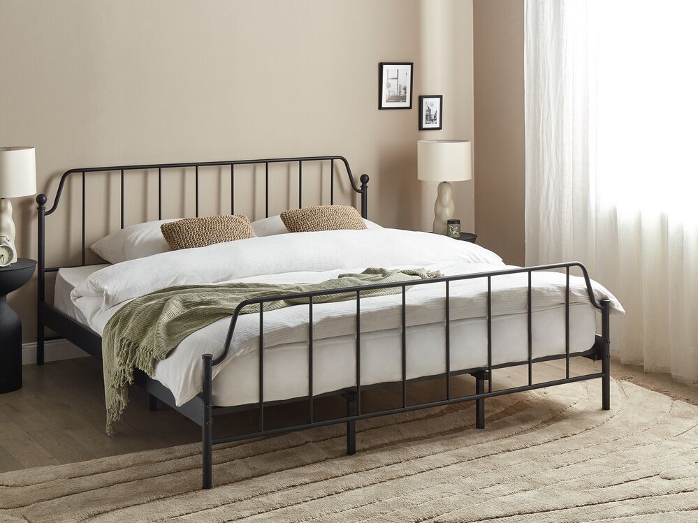 Krevet Metal MAURESSAC 180 x 200 cm Crni