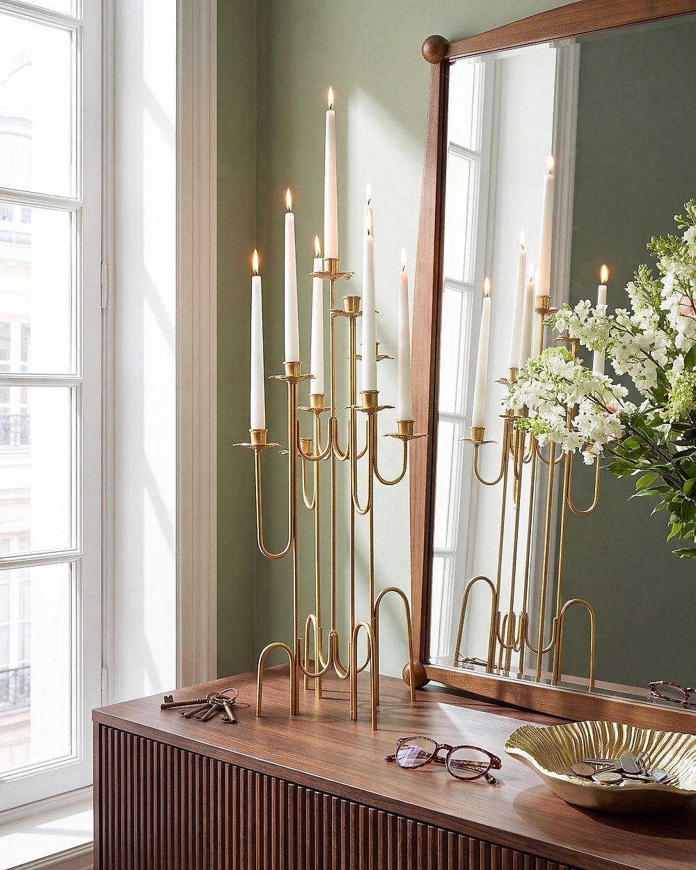 Candle Holder CHAROST 65 cm Gold