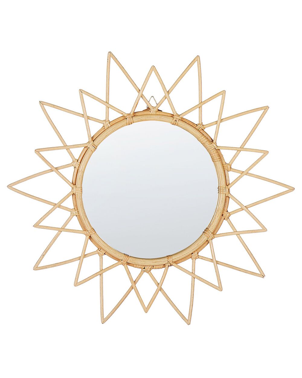 Wandspiegel AROEK 61 cm x 61 cm Rotan Natuurlijk