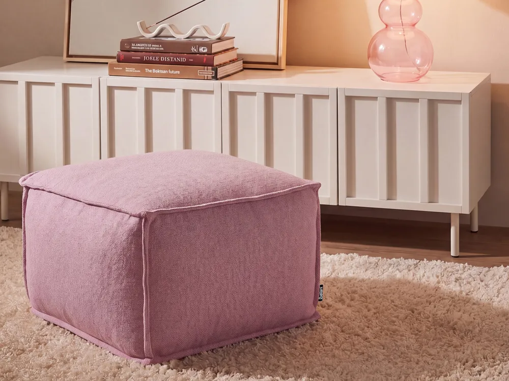 Pouf SHERALI Baumwolle Rosa