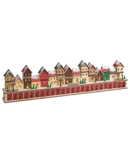 Christmas Decoration LED ASPERN 18 cm Advent Calendar Red_1017173
