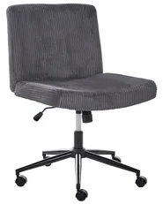 Desk Chair GEDDES Corduroy Grey_1077053