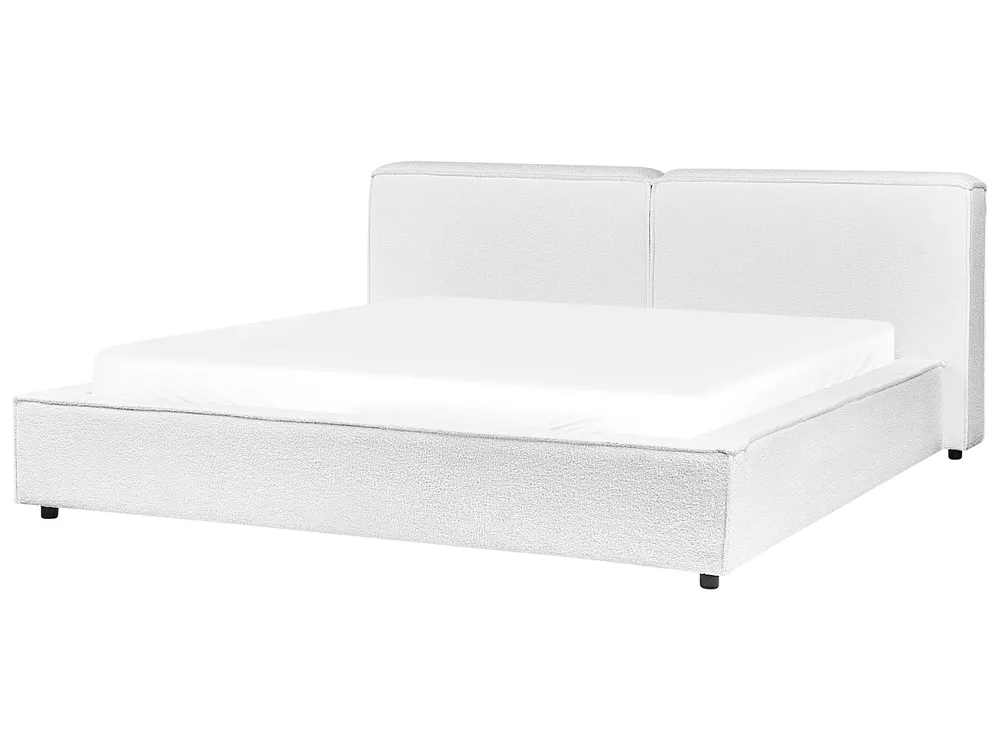 Bed Boucle LINARDS 180 x 200 cm (EU Super King) White_933737