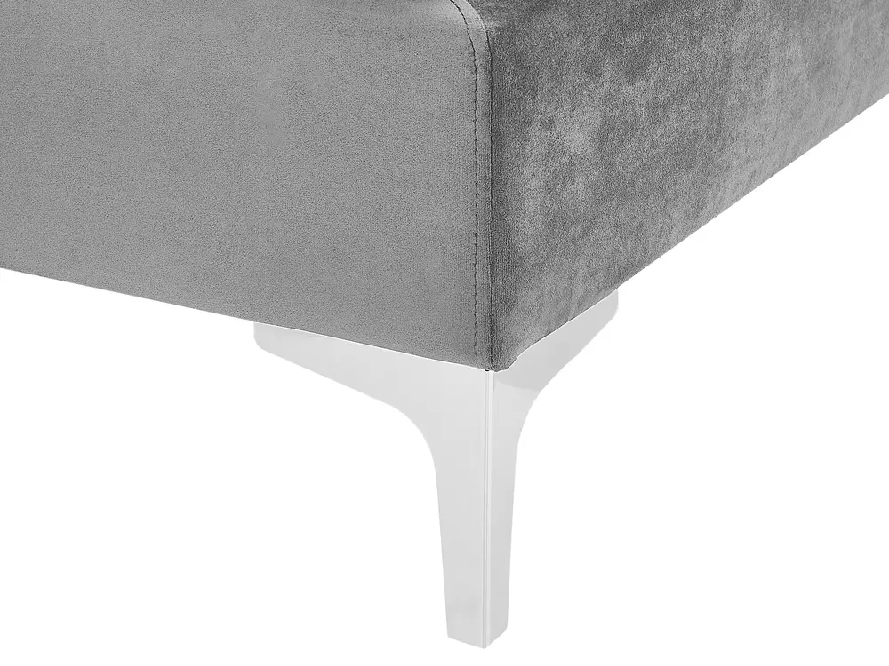Ottomane EVJA Samtstoff Grau_789405