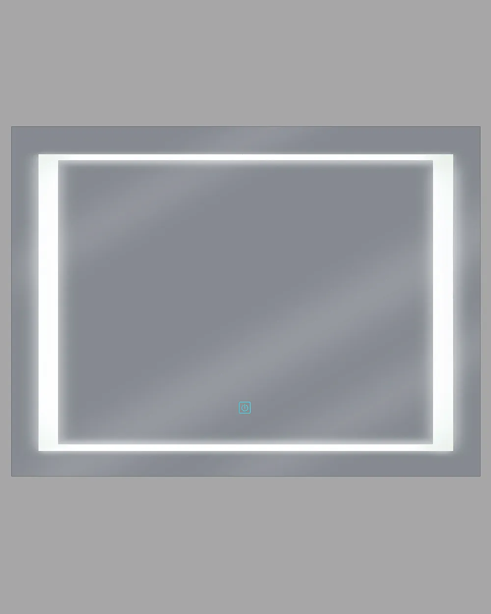 LED-Badezimmer-Spiegel EYRE 80 cm 60 cm Silber_748415